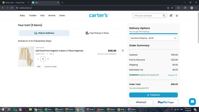Skip Hop checkout page showing Skip Hop promo code box | Screenshot taken by SimplyCodes community member on Jun 11, 2025