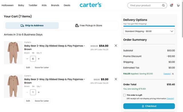 Skip Hop checkout page showing Skip Hop promo code box | Screenshot taken by SimplyCodes community member on Oct 6, 2025