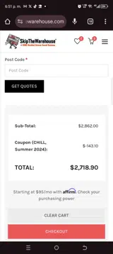 Chill coupon verification screenshot