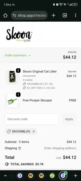 SKOONBLOG coupon verification screenshot
