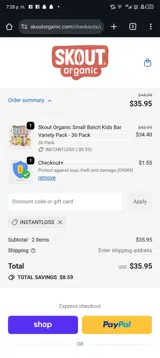 instantloss coupon verification screenshot