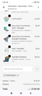 Skura Style coupon verification screenshot