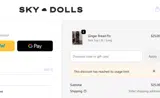 Sky Dolls coupon verification screenshot
