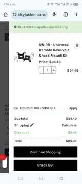 FORDERA10 coupon verification screenshot