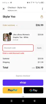 BFWEEK coupon verification screenshot