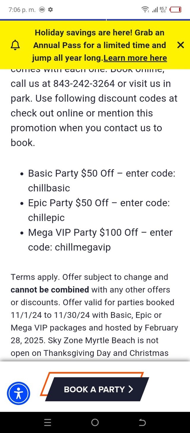Sky Zone Discount Codes &amp; Cyber Monday 2024 Deals - $1.00 Back