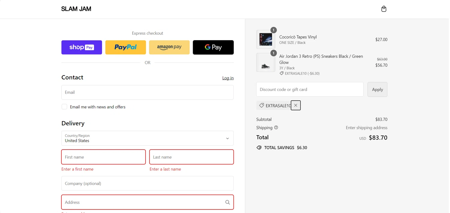 Slam Jam Promo Codes 50 Off July 2024