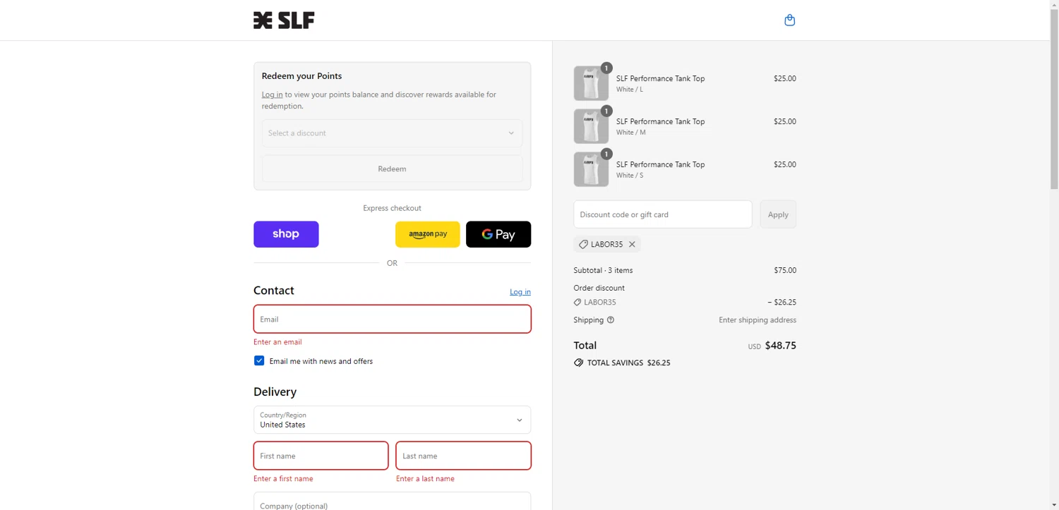 Sleefs promo code screenshot showing code LABOR35 applied at Sleefs checkout page. Uploaded by SimplyCodes community member EpicEagle816 on Aug 29, 2025