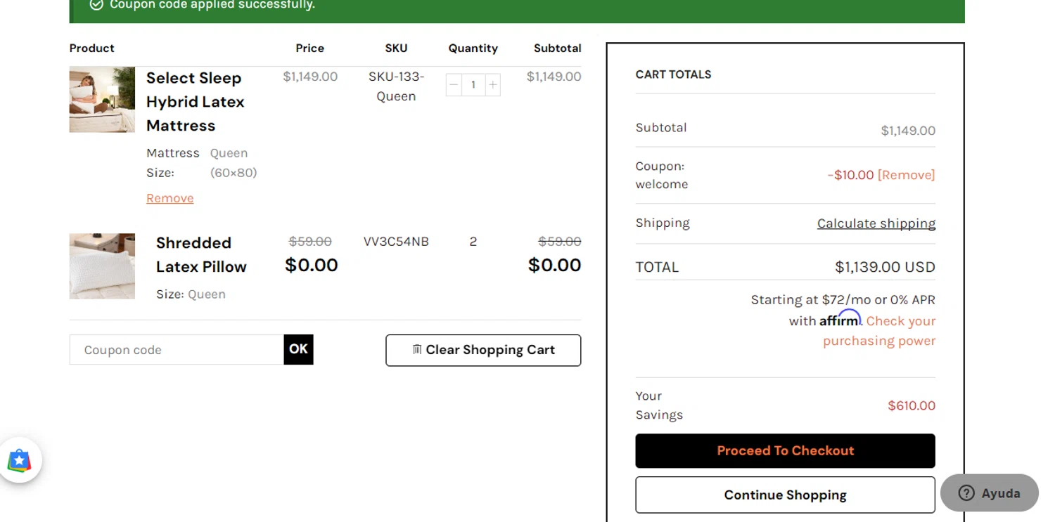 how to use Sleep EZ coupons