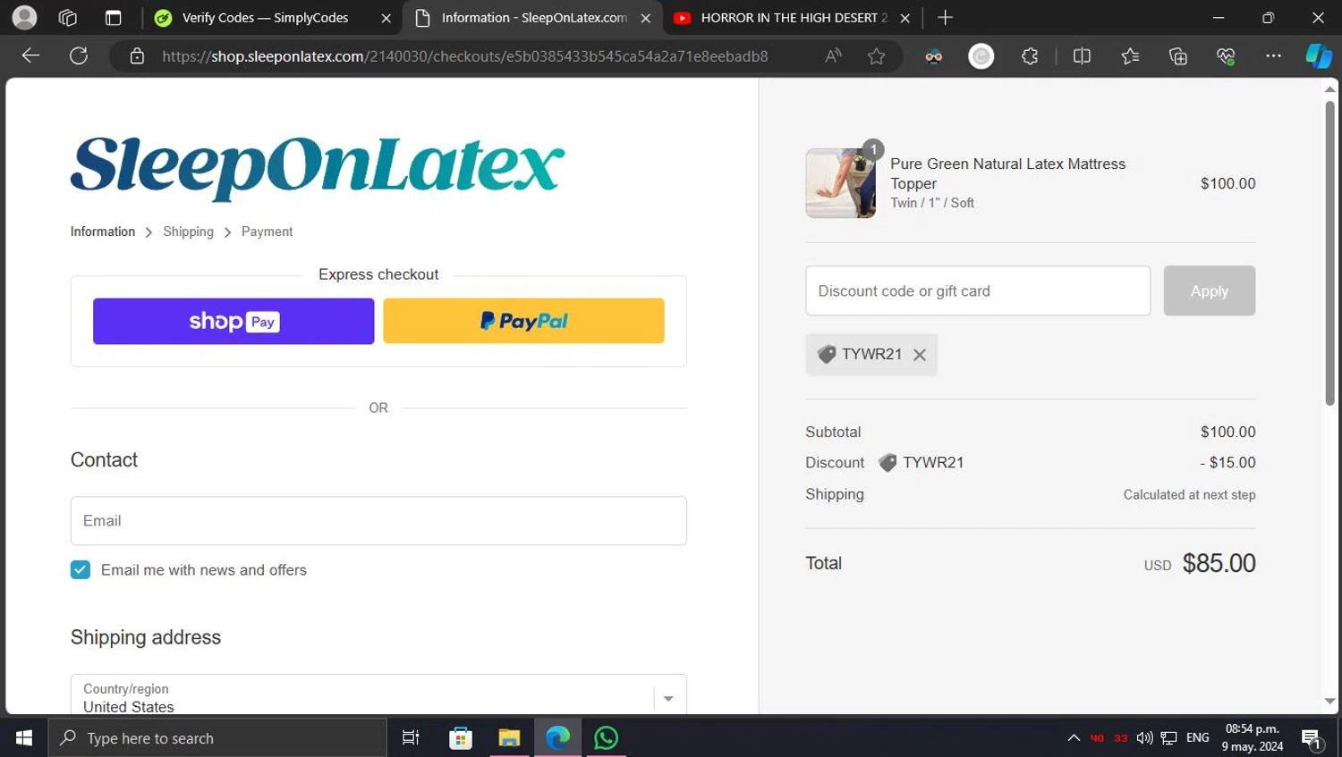 Sleep On Latex Promo Codes 15 Off June 2024