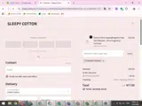 Sleepy Cotton coupon verification screenshot