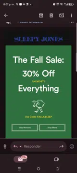 Fallasleep coupon verification screenshot