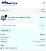 Slip Doctors coupon verification screenshot
