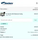 Slip Doctors coupon verification screenshot
