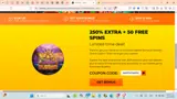 Slotastic coupon verification screenshot