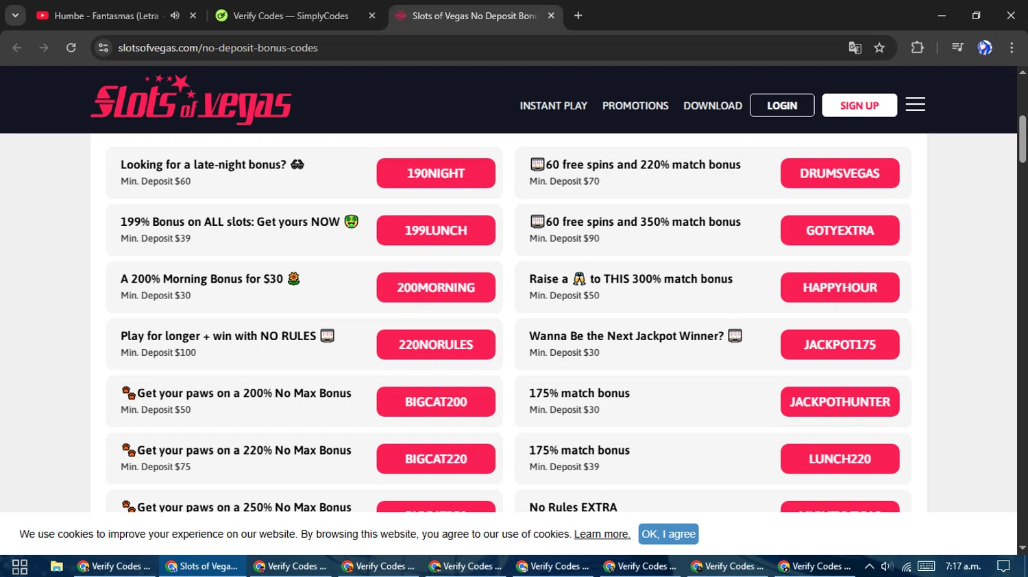 Slots of Vegas checkout page showing Slots of Vegas promo code box | Screenshot taken by SimplyCodes community member on Mar 31, 2025