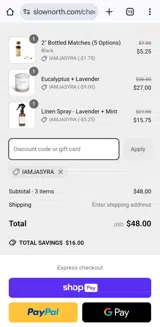 Iamjasyra coupon verification screenshot