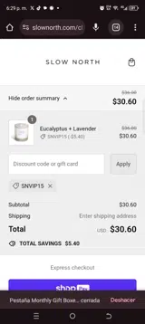 SNVIP15 coupon verification screenshot