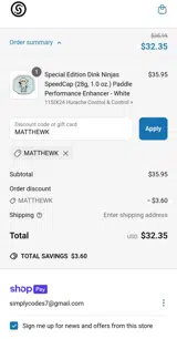 SLYCE Sport coupon verification screenshot