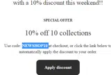 Small Batch Jam Co coupon verification screenshot
