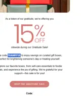 THANKFUL coupon verification screenshot