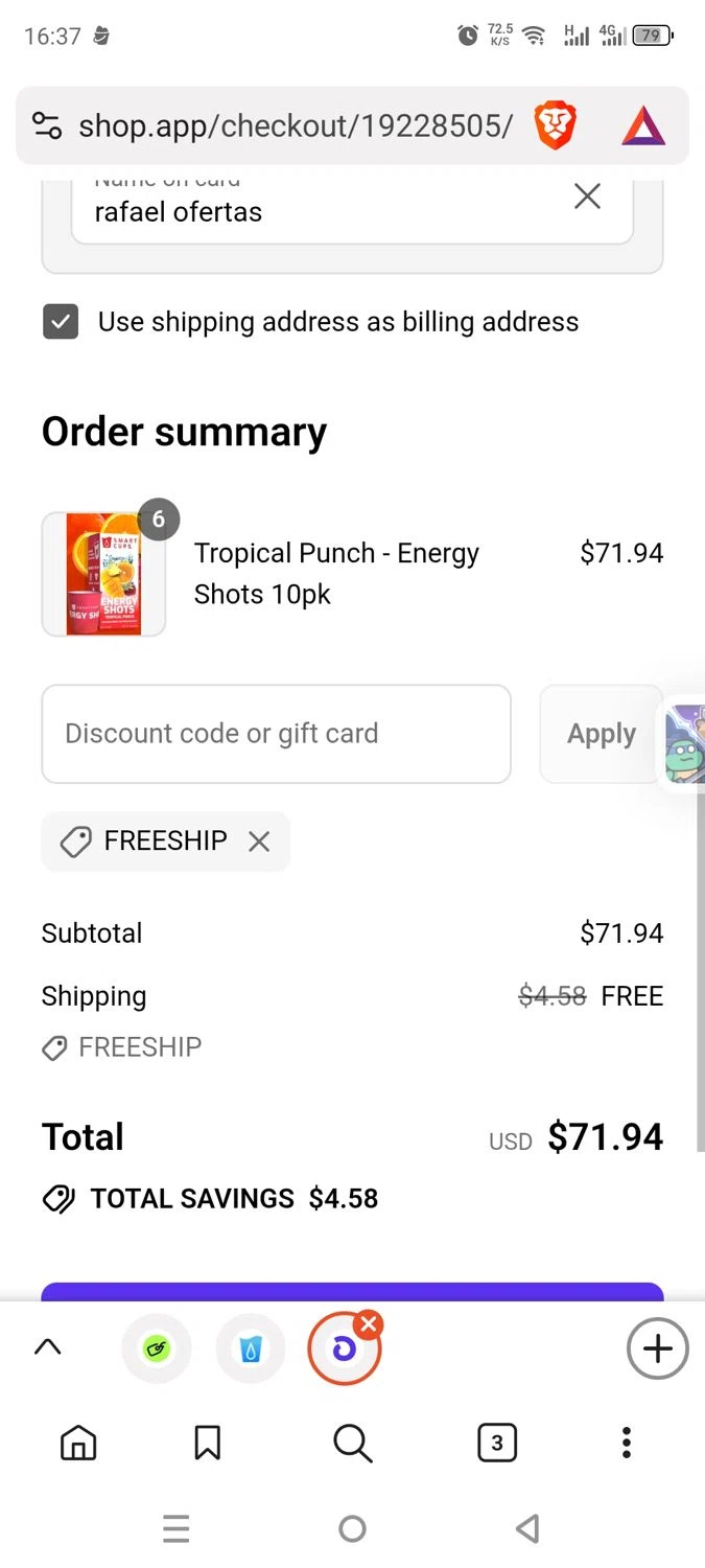 Smart Cups checkout page showing Smart Cups discount code box | Screenshot taken by SimplyCodes community member on Aug 21, 2025