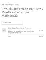 Madness33 coupon verification screenshot