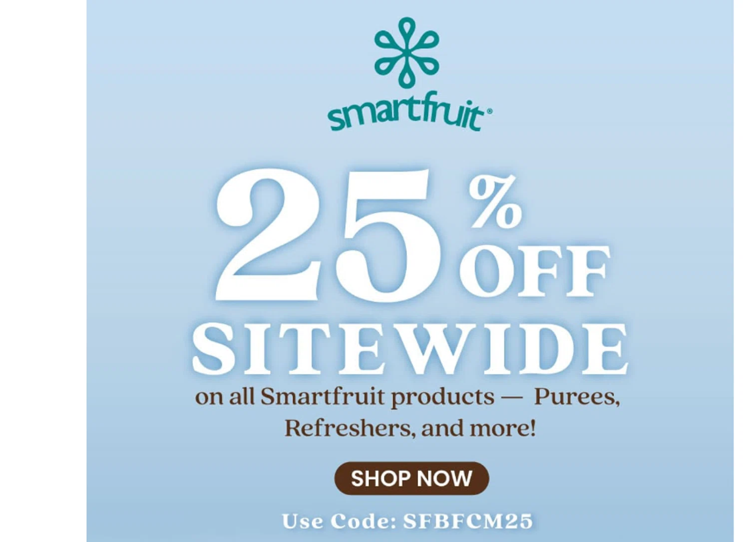 Smartfruit coupon code screenshot showing code SFBFCM25 applied at Smartfruit checkout page. Uploaded by SimplyCodes community member jesspea on Nov 20, 2025