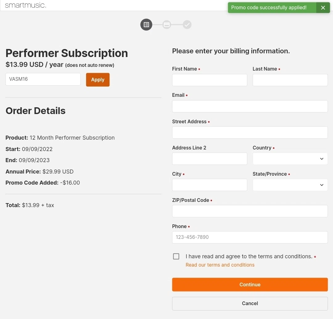 how to use Smart Music coupons