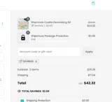 SAVINGS coupon verification screenshot