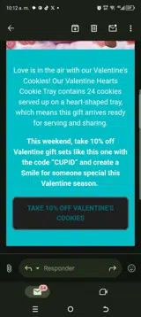Cupid coupon verification screenshot