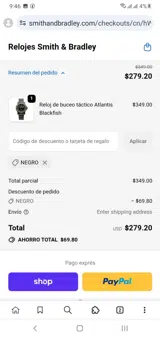 BLACK coupon verification screenshot