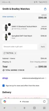 tactical coupon verification screenshot