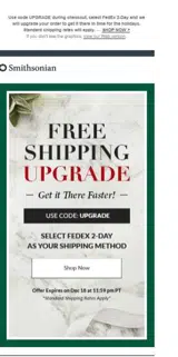 UPGRADE coupon verification screenshot