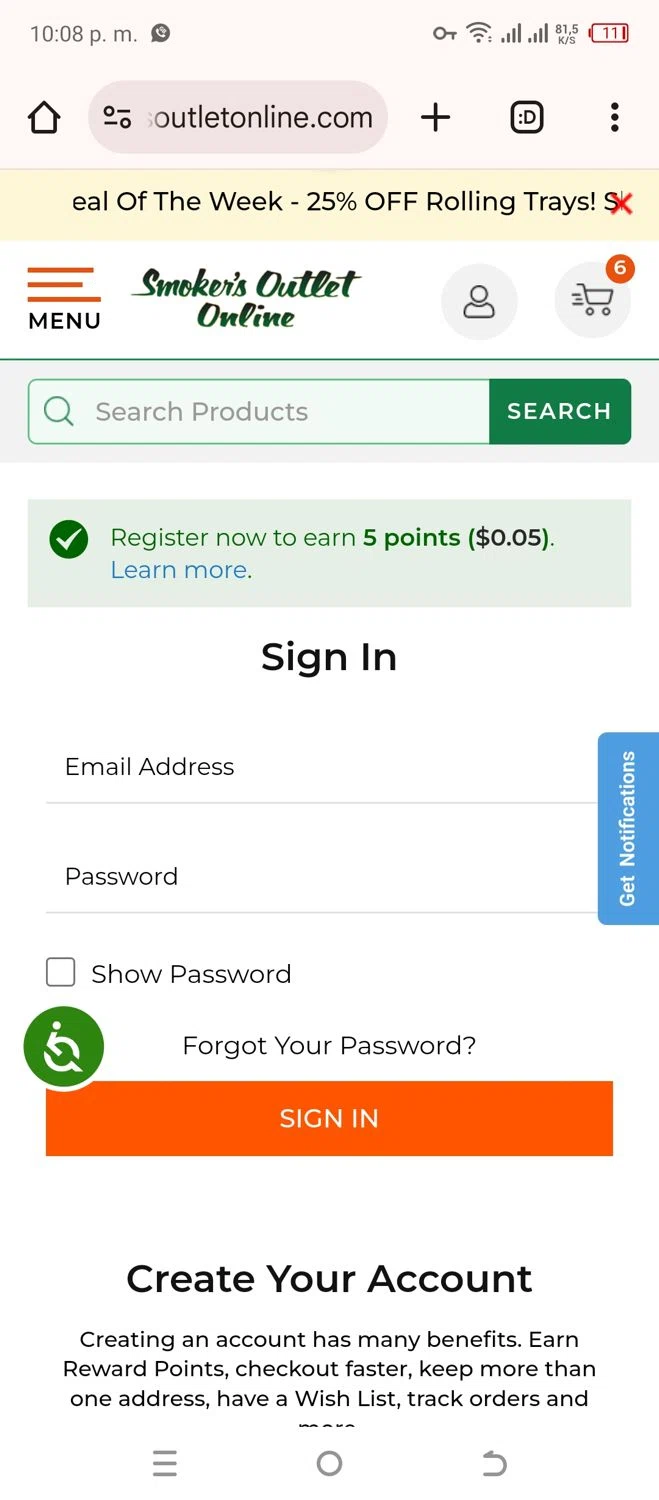 Smokers Outlet Online checkout page showing Smokers Outlet Online promo code box | Screenshot taken by SimplyCodes community member on Sep 29, 2024