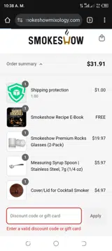 MEMORIALDAY coupon verification screenshot