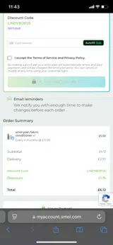 LINDYBOP25 coupon verification screenshot