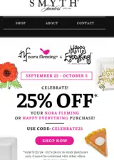 celebrate25 coupon verification screenshot