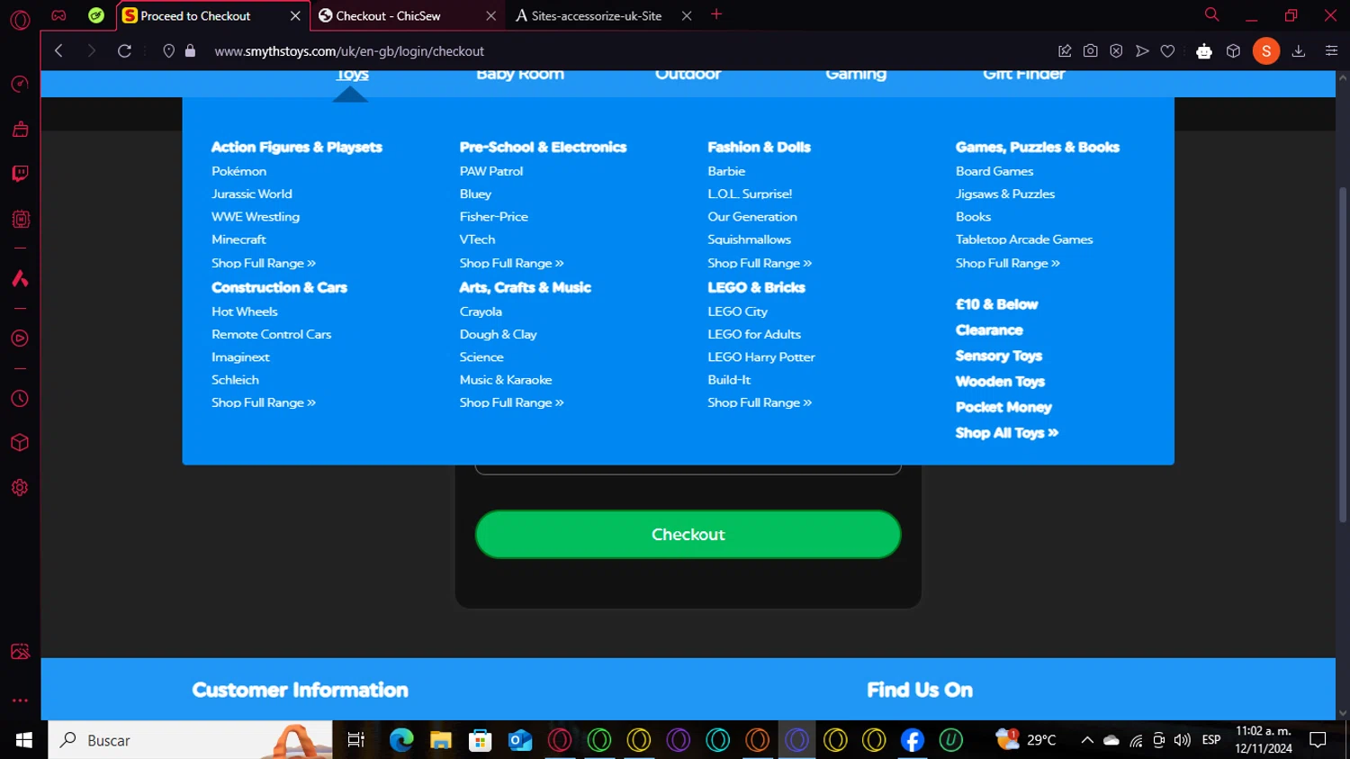 Smyths Toys checkout page showing Smyths Toys discount code box | Screenshot taken by SimplyCodes community member on Nov 12, 2024