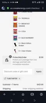 Tubstarter coupon verification screenshot