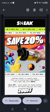 20off coupon verification screenshot