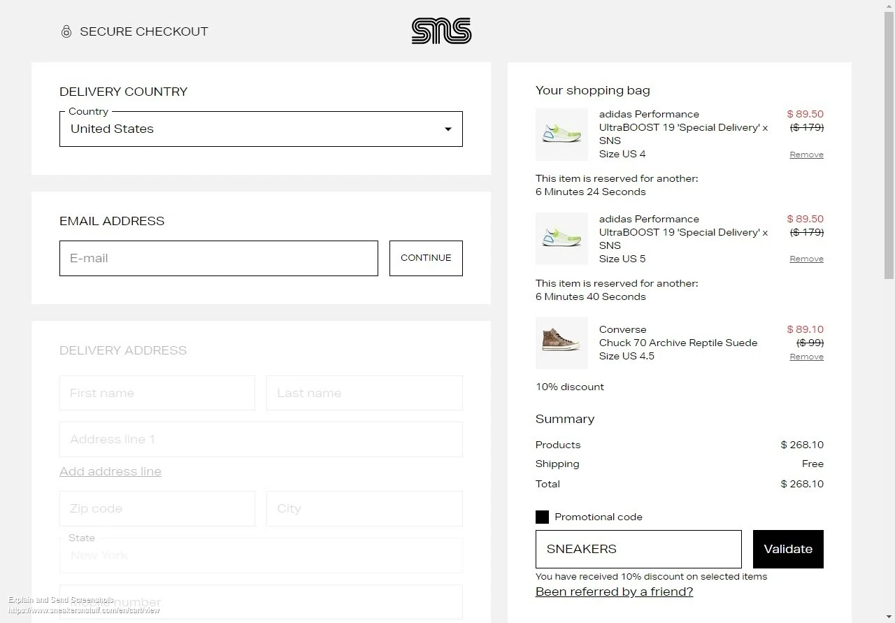 sneakersnstuff discount