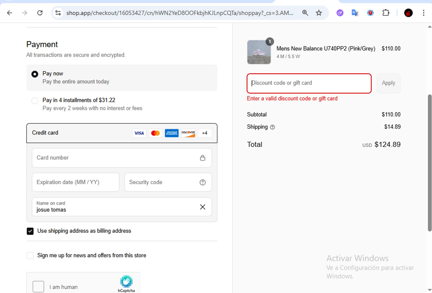 SNEAKER TOWN discount code screenshot showing code LABORDAY applied at SNEAKER TOWN checkout page. Uploaded by SimplyCodes community member Francisco01 on Sep 3, 2025
