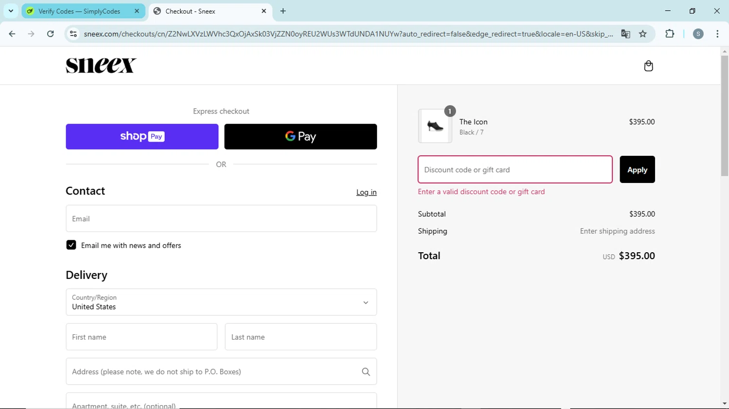 Sneex discount code screenshot showing code CYBER50 applied at Sneex checkout page. Uploaded by SimplyCodes community member EpicScholar6418 on Feb 16, 2025
