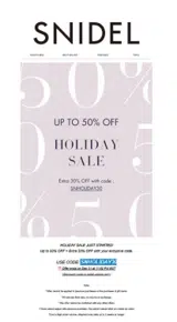 SNHOLIDAY30 coupon verification screenshot