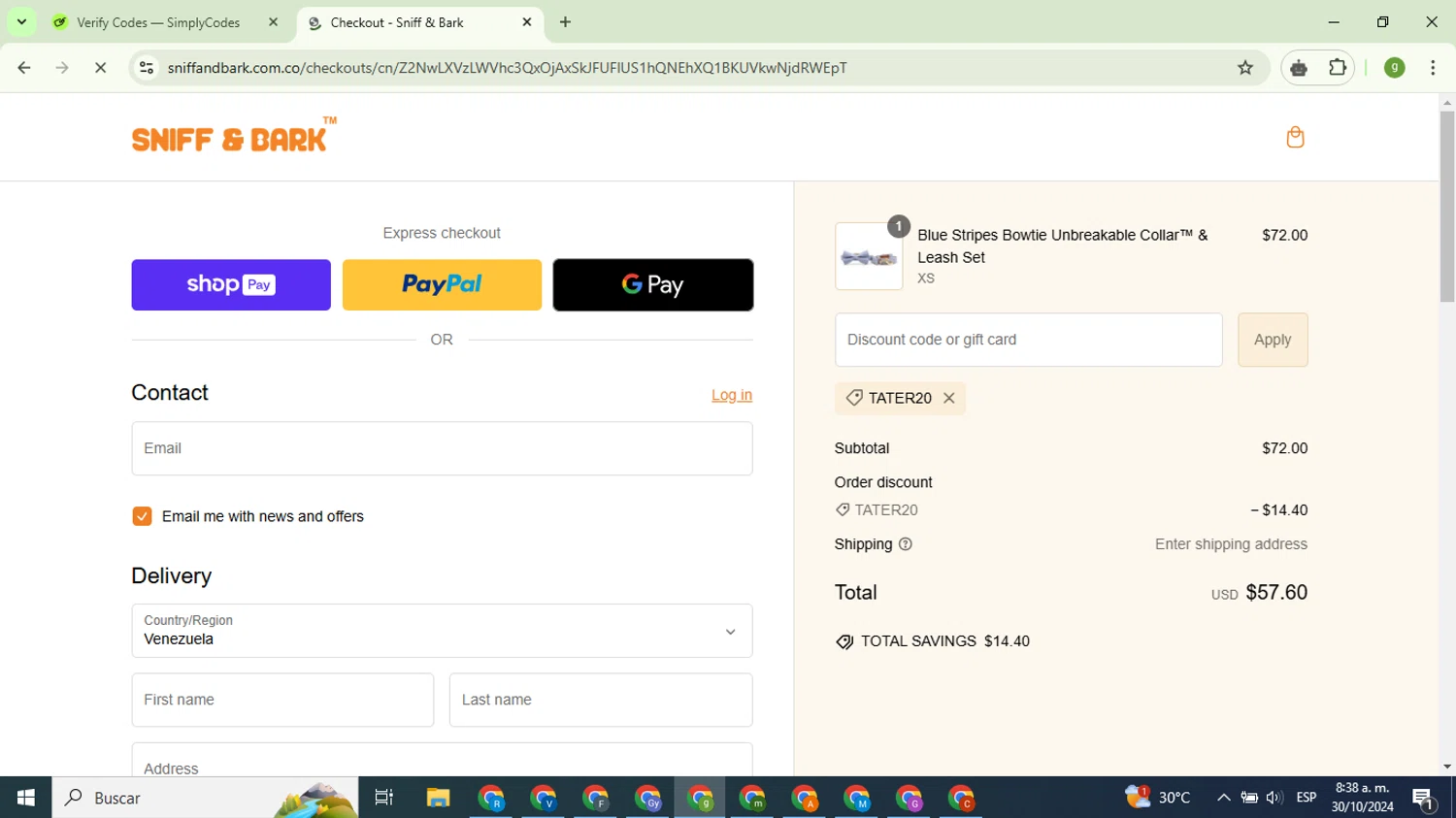 how to use Sniff And Bark coupons