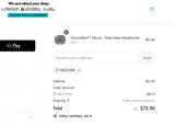 WELCOME coupon verification screenshot
