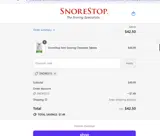 SNORES15 coupon verification screenshot