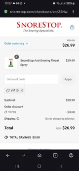 Vip10 coupon verification screenshot