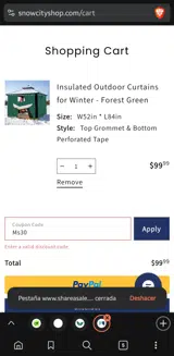 Ms30 coupon verification screenshot